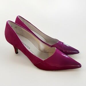 Peter Kaiser Hot Pink Patent & Suede Pointed Toe Heels UK 4 US 6.5 Germany Prom